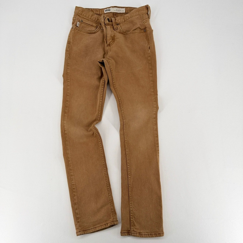 Vans V76 Skinny Pants Slim Fit Stretch 28x28 Brown Good Condition
